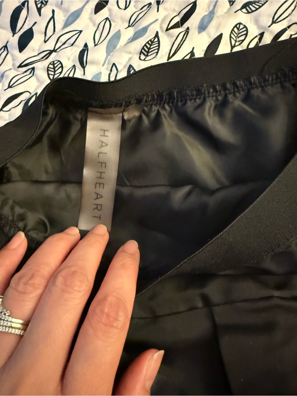 HALFHEART Black Satin skirt